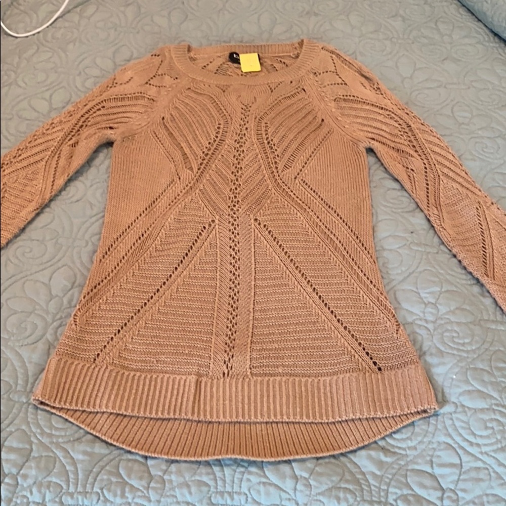 Bebe Hi Low Open Knit Sweater